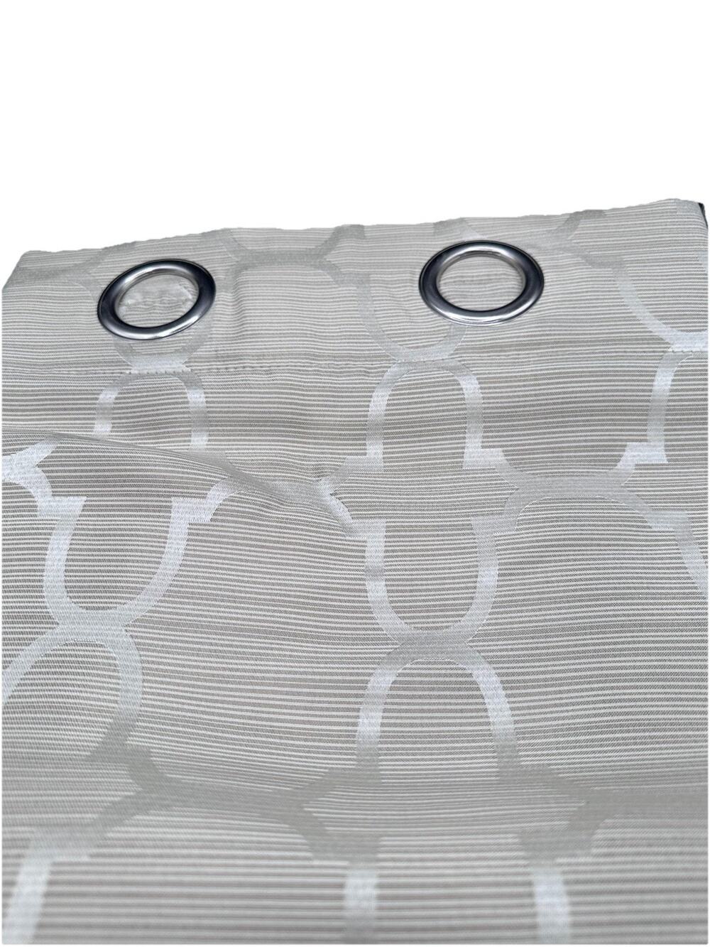 Estex Home Fashions 40”x84” Taupe Dana Window Grommet Jacquard Panel Two Panels